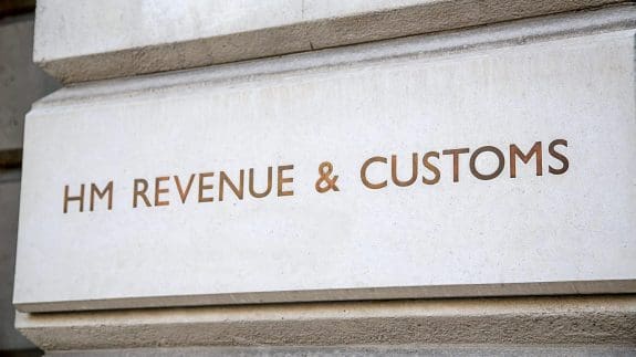 HM Revenue & Customs Sign, Westminster, London