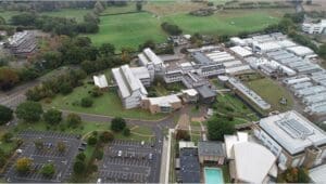 Drone shot of the John Innes Centre.